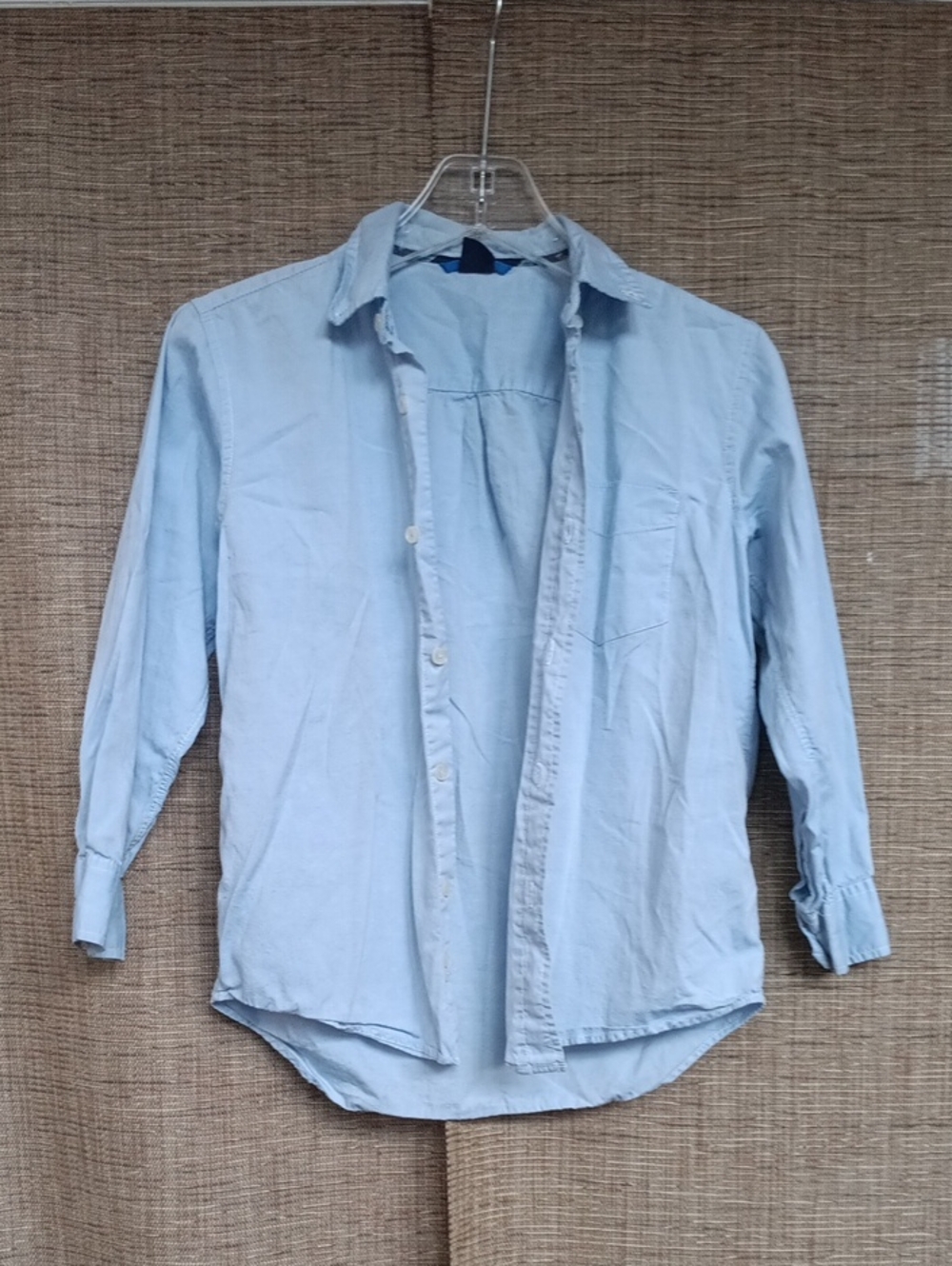 Boy's GAP Light Blue Casual Button-Down Cotton Shirt Size 8